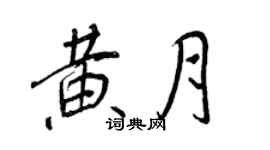 王正良黄月行书个性签名怎么写