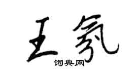 王正良王氛行书个性签名怎么写