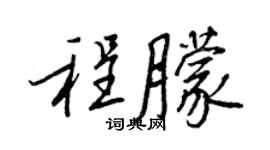 王正良程朦行书个性签名怎么写