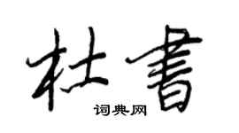 王正良杜书行书个性签名怎么写