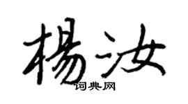 王正良杨汝行书个性签名怎么写