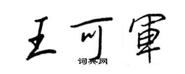 王正良王可军行书个性签名怎么写