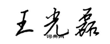 王正良王光磊行书个性签名怎么写