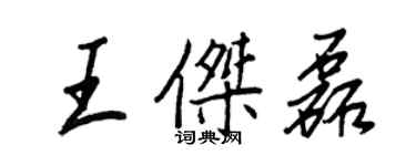 王正良王杰磊行书个性签名怎么写