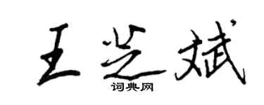 王正良王芝斌行书个性签名怎么写