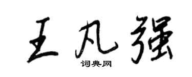 王正良王凡强行书个性签名怎么写