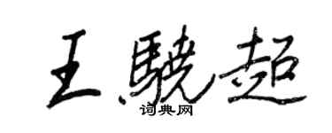 王正良王骁超行书个性签名怎么写