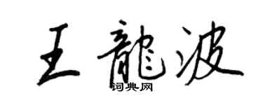 王正良王龙波行书个性签名怎么写
