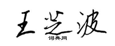 王正良王芝波行书个性签名怎么写