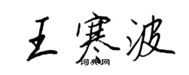 王正良王寒波行书个性签名怎么写