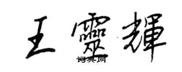 王正良王灵辉行书个性签名怎么写
