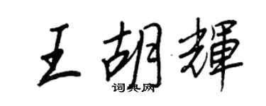 王正良王胡辉行书个性签名怎么写