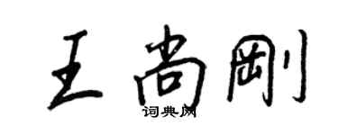 王正良王尚刚行书个性签名怎么写