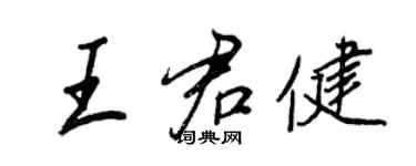 王正良王君健行书个性签名怎么写