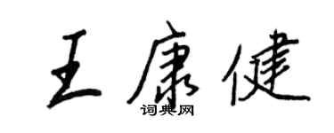 王正良王康健行书个性签名怎么写