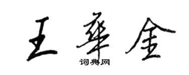 王正良王华金行书个性签名怎么写