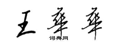 王正良王华华行书个性签名怎么写