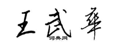 王正良王武华行书个性签名怎么写
