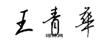 王正良王青华行书个性签名怎么写