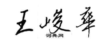 王正良王峻华行书个性签名怎么写
