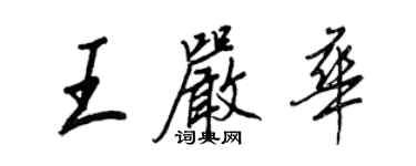 王正良王严华行书个性签名怎么写
