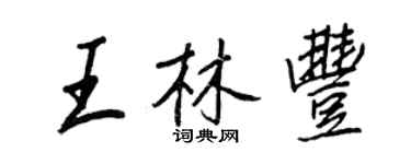 王正良王林丰行书个性签名怎么写