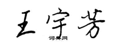 王正良王宇芳行书个性签名怎么写