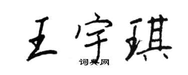 王正良王宇琪行书个性签名怎么写