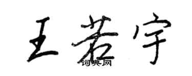 王正良王若宇行书个性签名怎么写