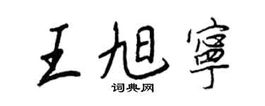 王正良王旭宁行书个性签名怎么写