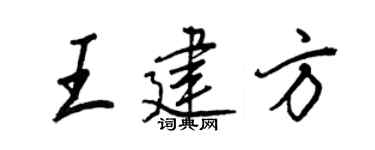 王正良王建方行书个性签名怎么写