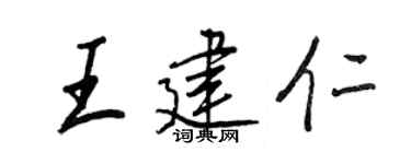 王正良王建仁行书个性签名怎么写
