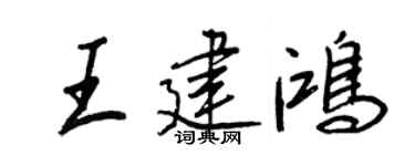 王正良王建鸿行书个性签名怎么写