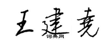 王正良王建尧行书个性签名怎么写