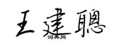 王正良王建聪行书个性签名怎么写