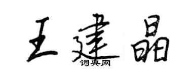 王正良王建晶行书个性签名怎么写