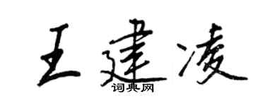 王正良王建凌行书个性签名怎么写
