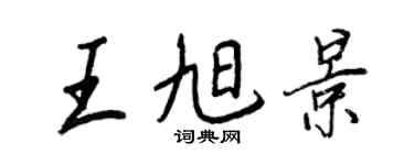 王正良王旭景行书个性签名怎么写