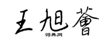 王正良王旭荟行书个性签名怎么写