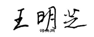 王正良王明芝行书个性签名怎么写