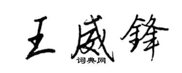 王正良王威锋行书个性签名怎么写