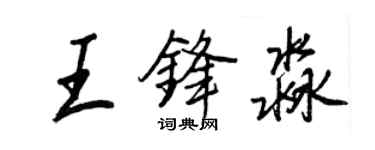 王正良王锋淼行书个性签名怎么写