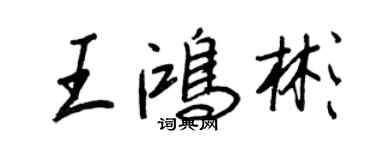 王正良王鸿彬行书个性签名怎么写