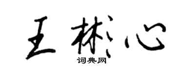 王正良王彬心行书个性签名怎么写