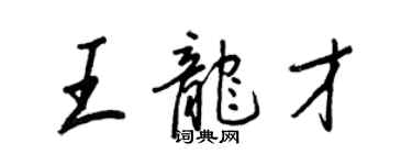 王正良王龙才行书个性签名怎么写