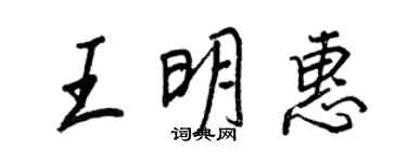 王正良王明惠行书个性签名怎么写