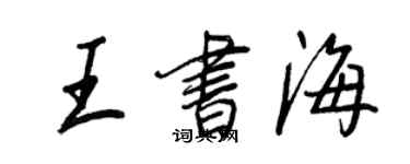 王正良王书海行书个性签名怎么写