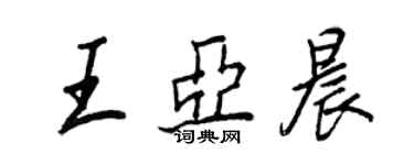 王正良王亚晨行书个性签名怎么写
