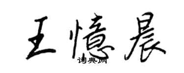王正良王忆晨行书个性签名怎么写