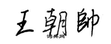 王正良王朝帅行书个性签名怎么写